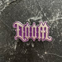 Image 2 of DOOM METAL TRIBUTE LOGO PIN