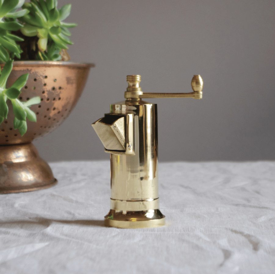 Image of Handcrafted Brass Pepper Mill 