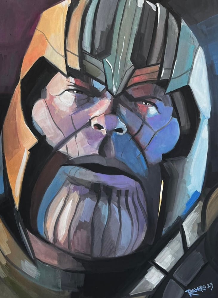 Image of "Thanos", Gouache on Illustration Board by Ramiro