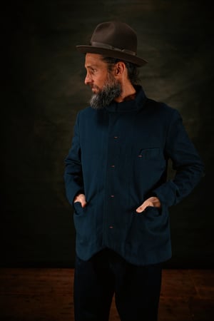 Image of Chinwest Jacket - Navy twill 