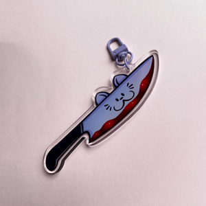Image of Knife Cat Phone/Key Charms | Acrylic Charms