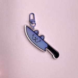 Image of Knife Cat Phone/Key Charms | Acrylic Charms