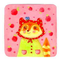 Image 2 of Strawberry racoon print