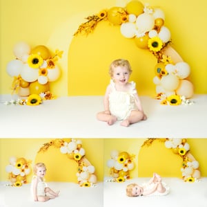 Image of SUNNY SUNSHINE & SUNFLOWERS CAKE SMASH MINI