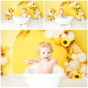 Image of SUNNY SUNSHINE & SUNFLOWERS CAKE SMASH MINI