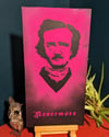 Edgar Allan Poe original painting - dayglo pink
