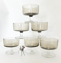 Smoke Grey Sundae Glasses