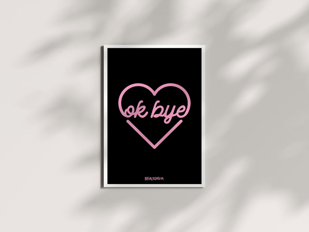 'OK BYE' Postcard 
