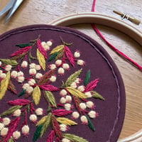 Image 4 of Autumn Berries 5" Botanical Embroidery Kit