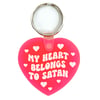My Heart Belongs To Satan Heart Keychain
