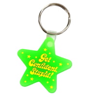 Image 2 of Get Confident Stupid Star Shaped Vinyl Keychain