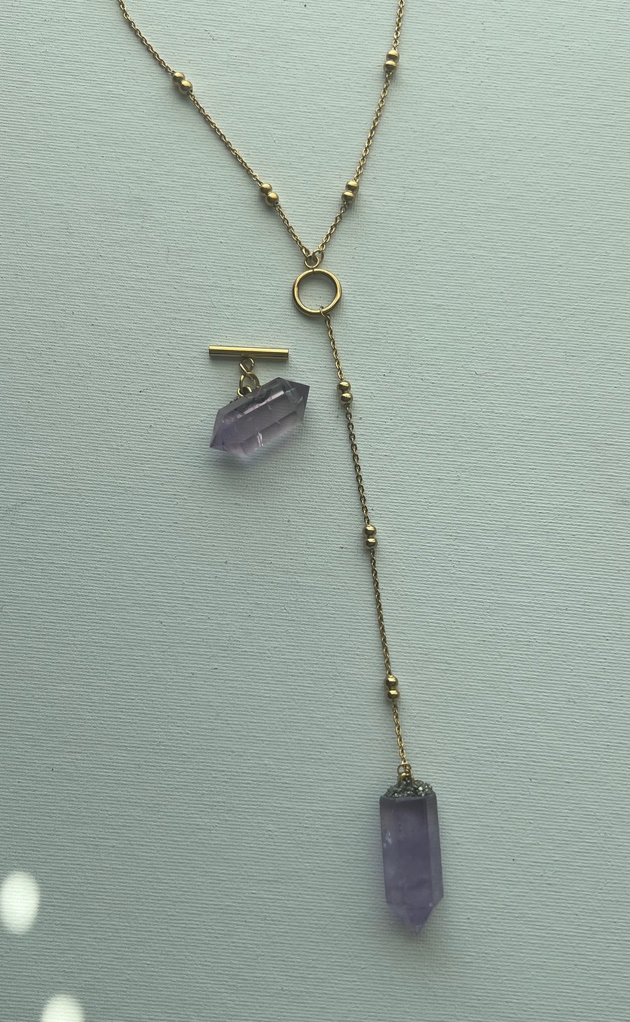 Image of AVANT • Convertible Crystal Drop Necklace | Amethyst
