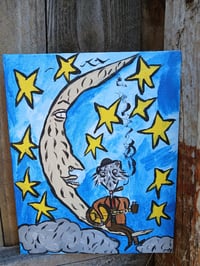 Image 7 of Possum Playing Banjo On Moon
