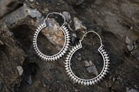 Image 2 of Spiky Hoop Earrings 