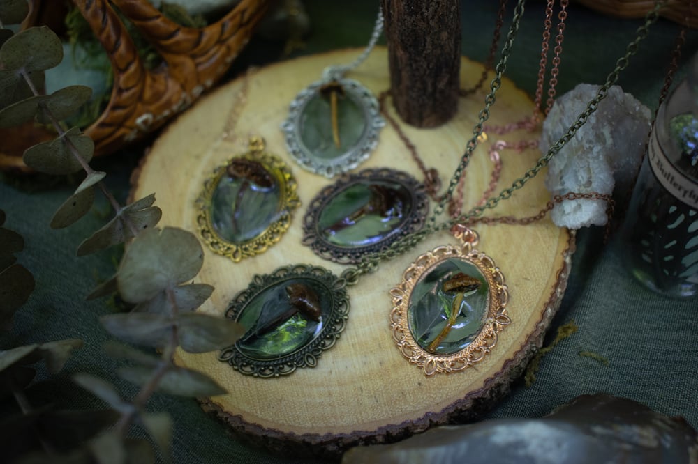 Image of Fern + Mushrooms Necklace