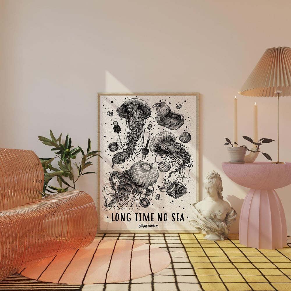 'LONG TIME NO SEA' Poster (50x70, black)