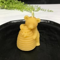 Image 4 of Bear on Hive Beeswax Candle