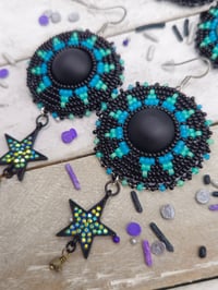 Image 2 of Black ombre star earrings 