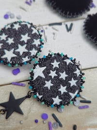 Image 4 of Black ombre star earrings 