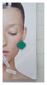 Image 1 of ZELENI enojni uhani GOTIK .3 / GREEN single earrings GOTIK .3