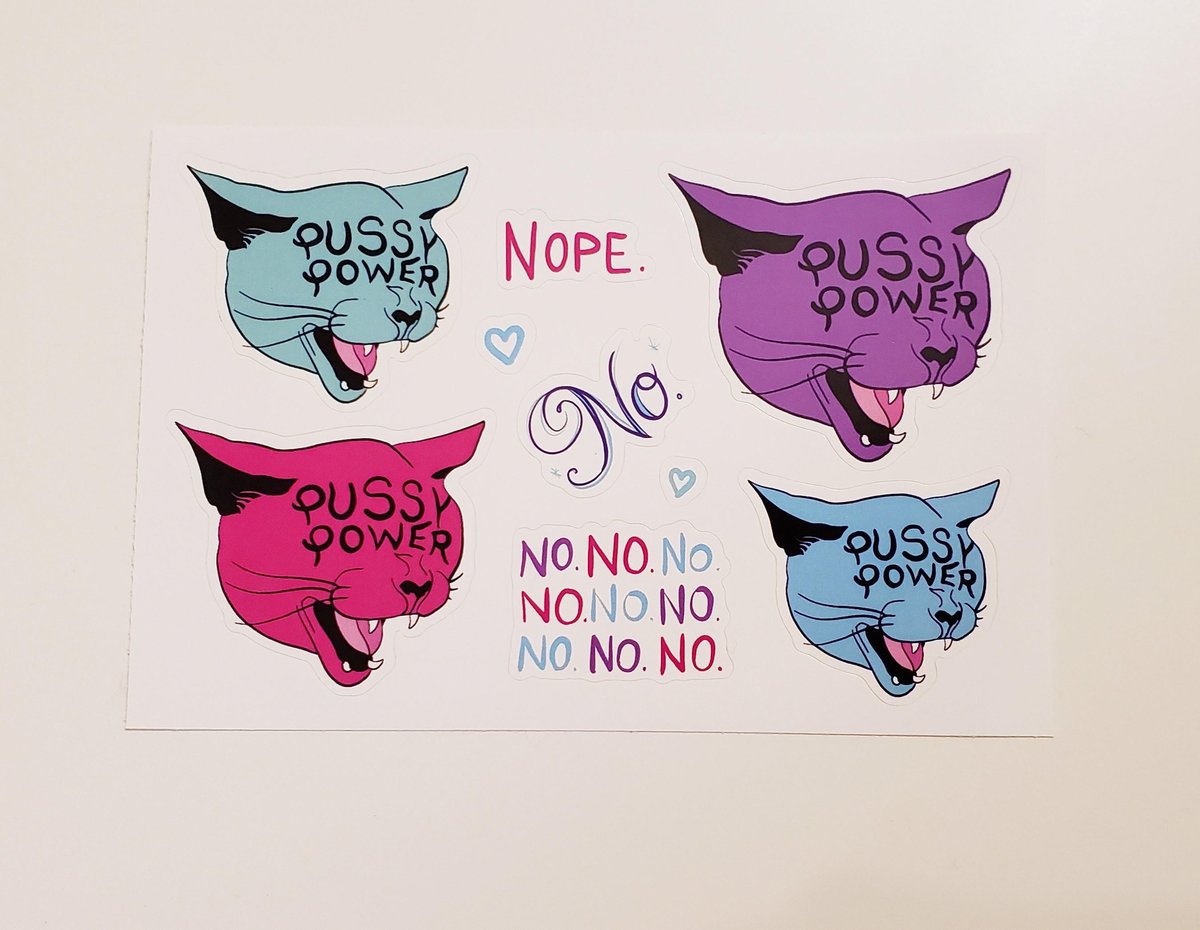 Image of Pussy Power vinyl sticker sheet