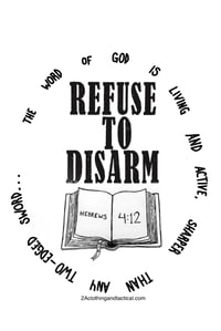 Image 2 of Refuse To Disarm Sticker-Bible