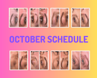 October Microblading/PMU Schedule