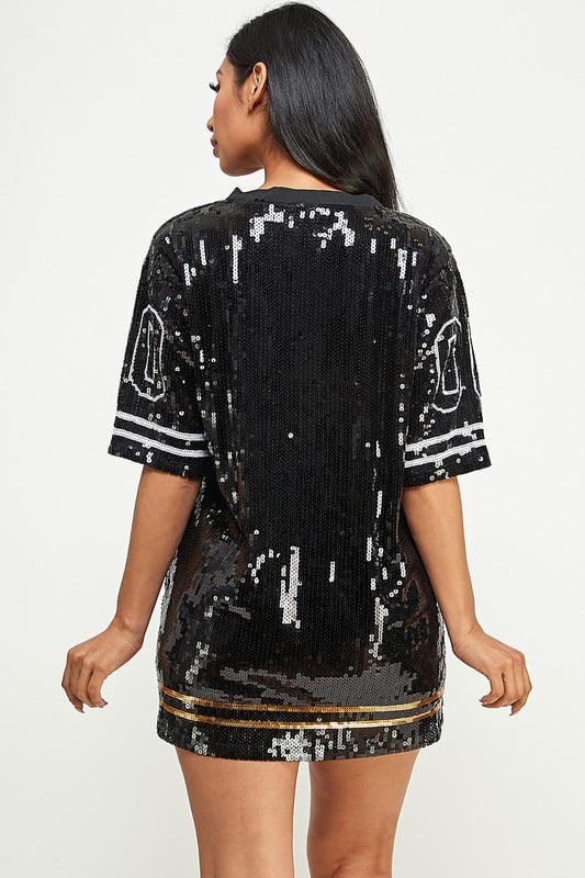 Double 00 Sequin Jersey / Tunic Dress | Modanista Boutique Double 00 Sequin Jersey / Tunic Dress | Modanista Boutique