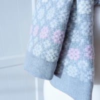 Image 3 of Handwoven Merino Scarf Wool Floral Handmade