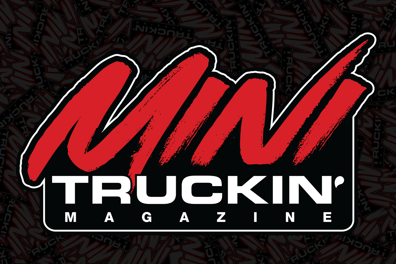 Red & Black 2x3 Mini Truckin' Magazine Logo Banner | Mini Truckin Magazine