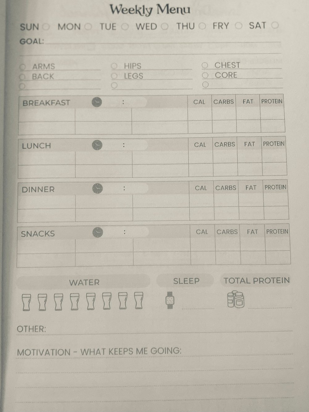 Self-care journal