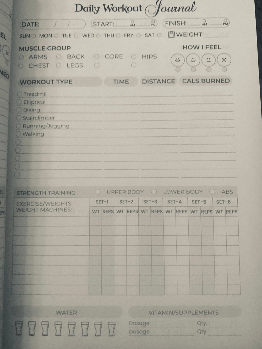 Self-care journal