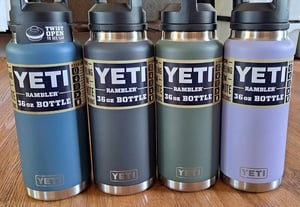 Image of Dark Brown Water Bottle Holder with 36oz (1L) Yeti