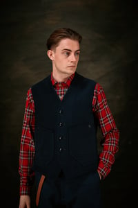 Image 4 of East End Waistcoat - Navy Moleskin £260.00