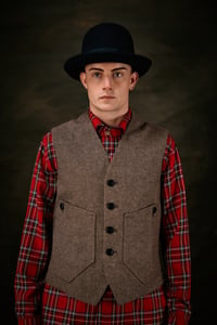 Image 3 of East End Waistcoat - Brown Herringbone £260.00