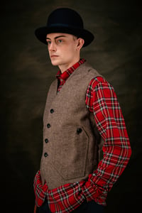 Image 2 of East End Waistcoat - Brown Herringbone £260.00