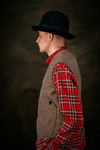 Image 4 of East End Waistcoat - Brown Herringbone £260.00