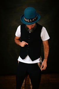 Image 3 of RICHMAL WAISTCOAT - Harris tweed black wool £270.00