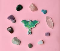 Image 2 of Luna Moth Holographic Sticker