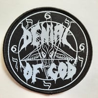 Denial Of God white logo patch