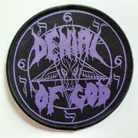 Denial Of God violet logo patch