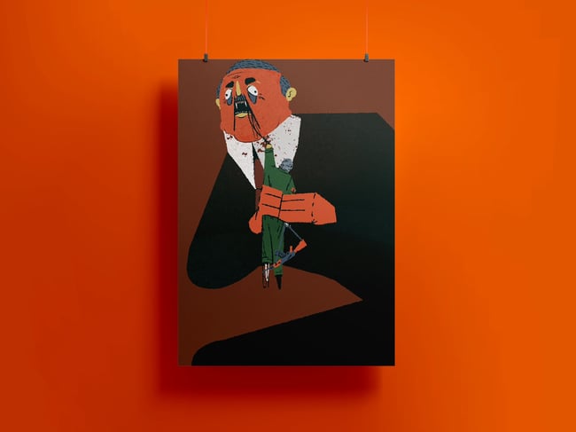 Affisch: ”Erdogan äter sitt folk”