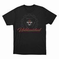 Image 1 of Black Out with Blackout Unblemished Logo Tee with John 14:6 on back