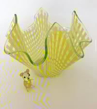 Yellow Gingham Handkerchief Vase