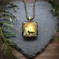 Image 3 of Fox in Autumn Dell Resin Pendant