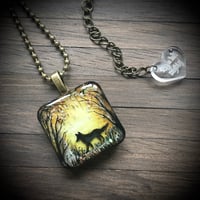 Image 2 of Fox in Autumn Dell Resin Pendant