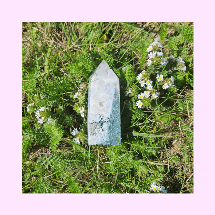 Image of Moss Agate Tower 2.75"/ 82g