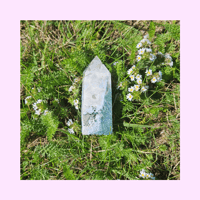 Image 2 of Moss Agate Tower 2.75"/ 82g