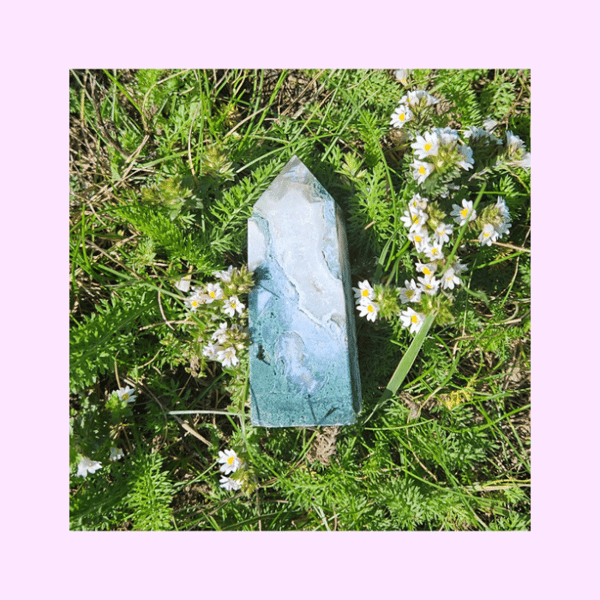 Image of Moss Agate Tower 2.75"/ 82g