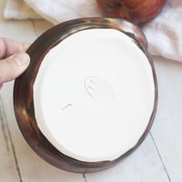 Image 5 of Large Spoon Rest in Copper Metalic Glaze, Cooking Station Dish, Made in USA